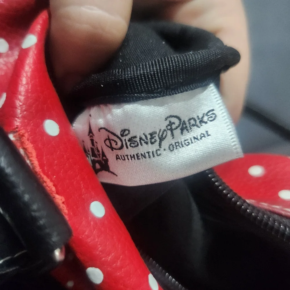 Disney Parks Minnie Mouse Polka Dot Handbag with Black Handles - Picture 7 of 7